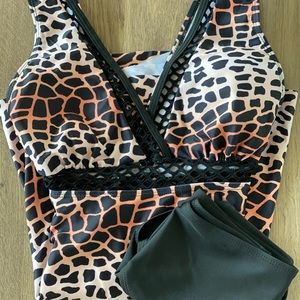 Animal print swimsuit NWOT